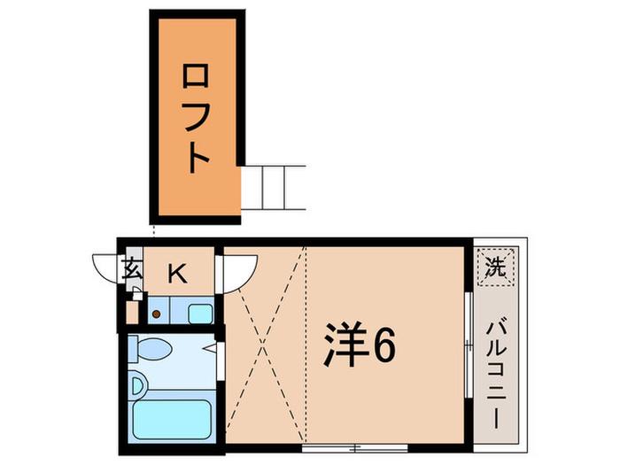 ライブコア冨士見(1K/2階)の間取り写真