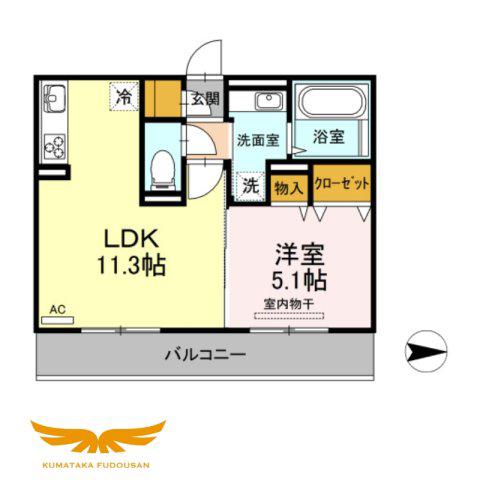 アルバ日吉(1LDK/3階)の間取り写真