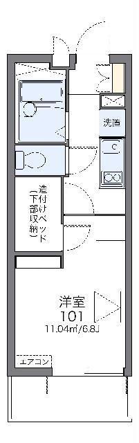 レオパレスBLOOMV(1K/3階)の間取り写真