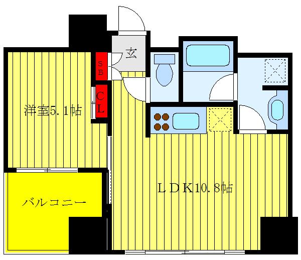 プライムアーバン本駒込(1LDK/8階)の間取り写真