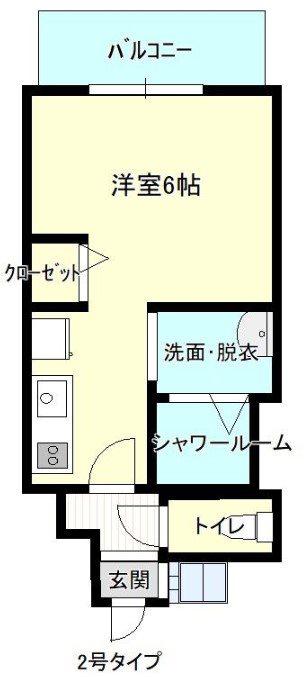 MODERN PALAZZO大手門II(ワンルーム/6階)の間取り写真