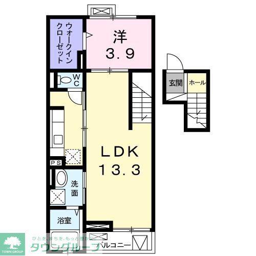 CENTRAL COLINE(1LDK/4階)の間取り写真