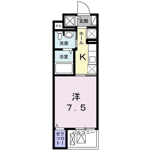 エルブルース(1K/5階)の間取り写真