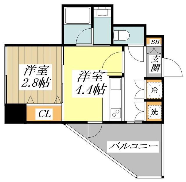 ラフィーノ吉祥寺(2K/3階)の間取り写真