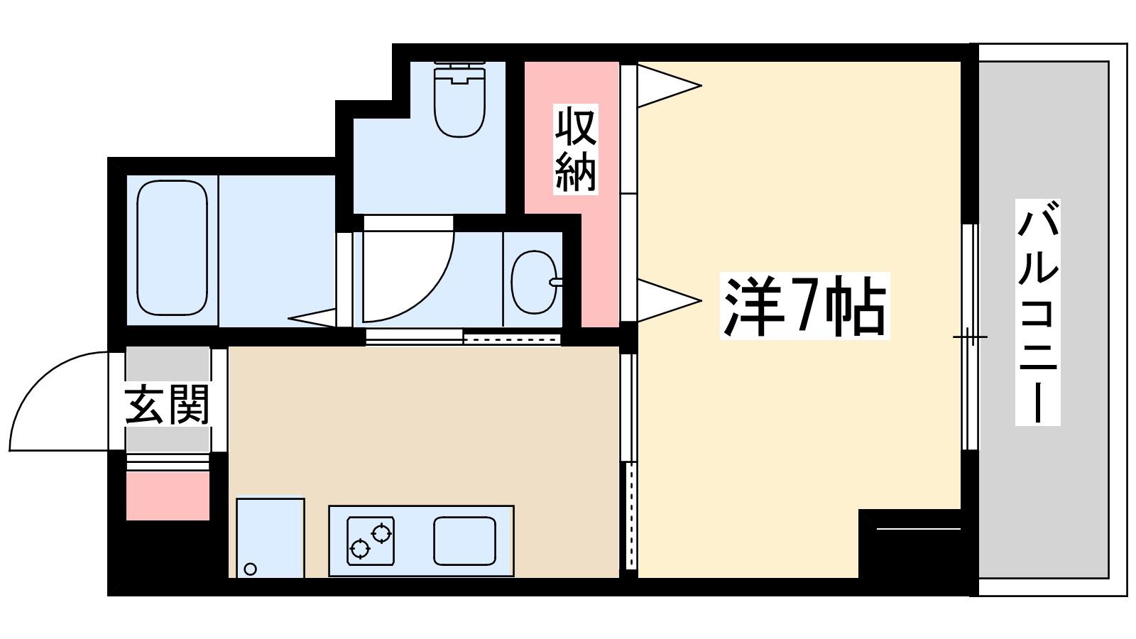 オアーゼ梅田東(1K/6階)の間取り写真