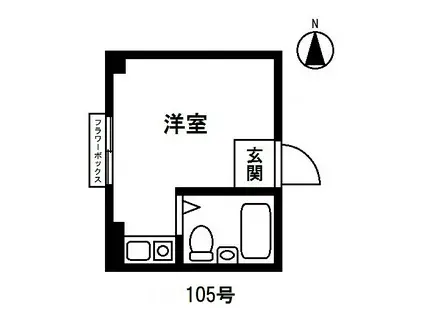 東京ボンプラーツ(ワンルーム/1階)の間取り写真