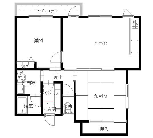 プレイス1(2LDK/3階)の間取り写真