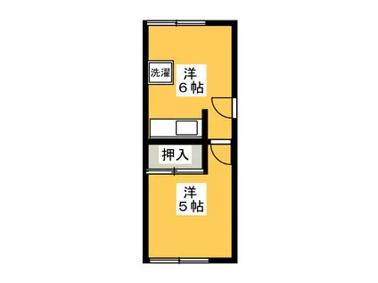 フレール小井土II(1K/2階)の間取り写真