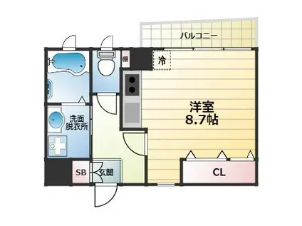 スミエール山本通(ワンルーム/2階)の間取り写真