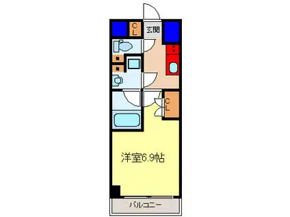 エグゼ北大阪(1K/7階)の間取り写真