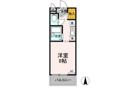 生田イーストコート(ワンルーム/1階)の間取り写真
