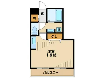 CREST SHINYA(1K/1階)の間取り写真