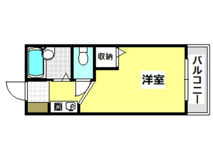 第二華岡マンション(ワンルーム/2階)の間取り写真