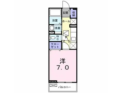 ＪＲ東海道本線 藤枝駅 徒歩5分 2階建 築9年(1K/1階)の間取り写真