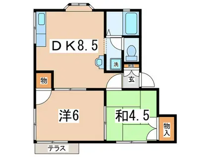 ラプラス藤進(2DK/1階)の間取り写真