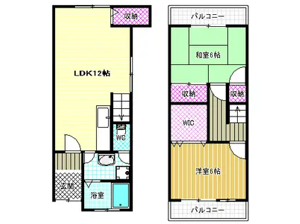 岡5丁目(2LDK/1階)の間取り写真