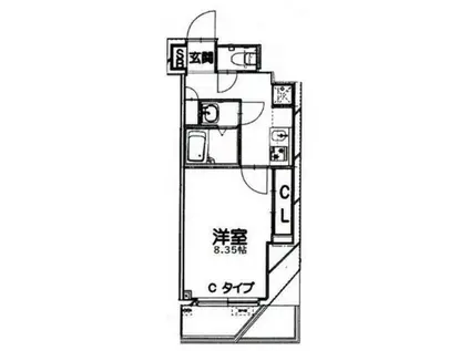 LAVITA(1K/7階)の間取り写真