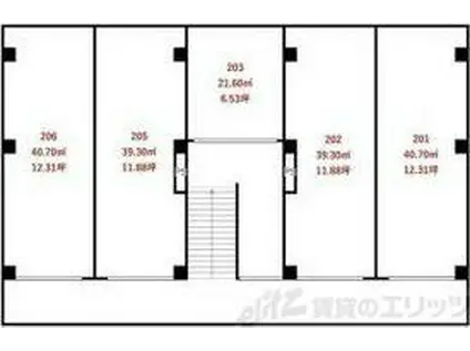 正雀プラザ(ワンルーム/1階)の間取り写真
