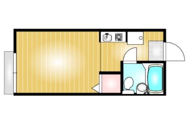 メゾンアルスC(ワンルーム/1階)の間取り写真