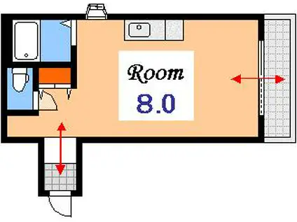 ドリームタグチ(ワンルーム/3階)の間取り写真