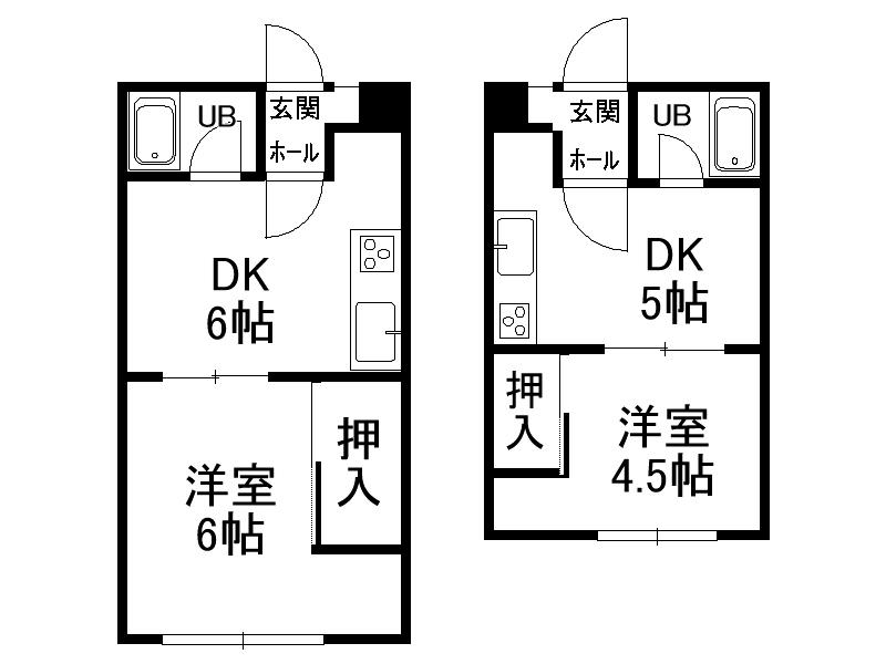 TINY SQUARE(1DK/3階)の間取り写真
