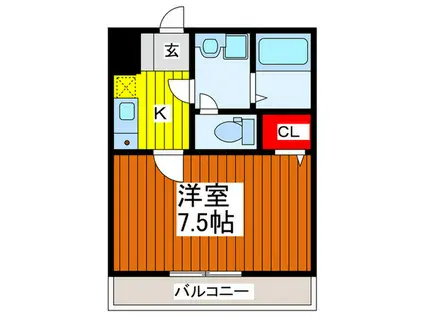 メゾン・オランジュ(1K/2階)の間取り写真