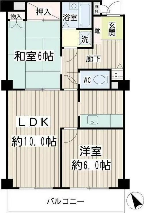 サニーテラス西寺尾 2階階 間取り