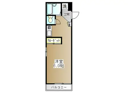 ロジュマンF(1K/2階)の間取り写真