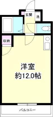 グランドソレイユ(ワンルーム/1階)の間取り写真