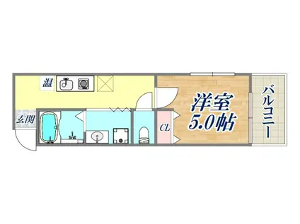 マグノリアパレス(1K/3階)の間取り写真