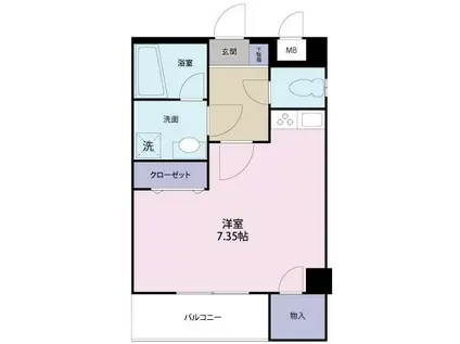 ピアーノKM21(ワンルーム/5階)の間取り写真