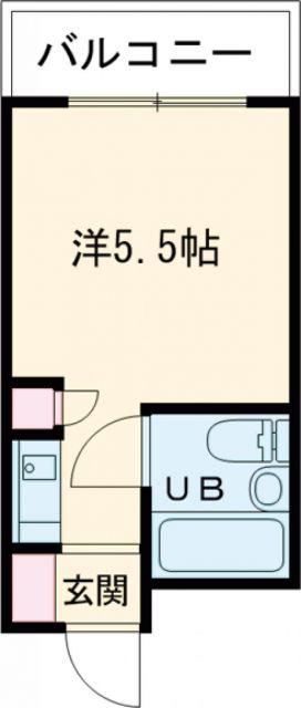 ビレッジ1(ワンルーム/2階)の間取り写真