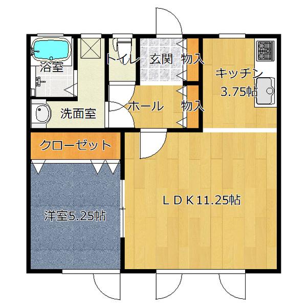 セジュール弐番館(1LDK/1階)の間取り写真
