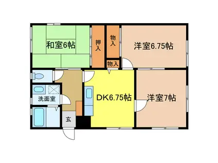 ハイツKOYAMA(3DK/1階)の間取り写真