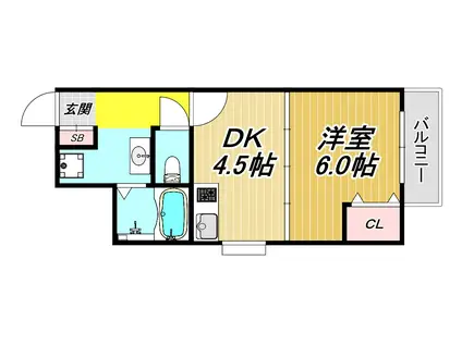 レーベンス壱番館(1DK/3階)の間取り写真