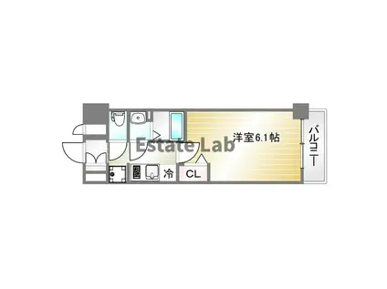 アドバンス神戸パーチェ(1K/8階)の間取り写真