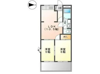 クオリティパレス(2LDK/2階)の間取り写真