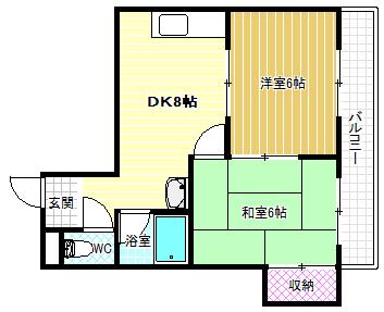 広光ハイツ(2DK/4階)の間取り写真