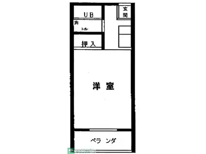 サンアベニュー片倉(ワンルーム/2階)の間取り写真