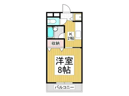 レスコメイト東(1K/3階)の間取り写真