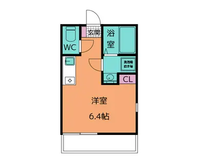カーディナルワン(ワンルーム/2階)の間取り写真