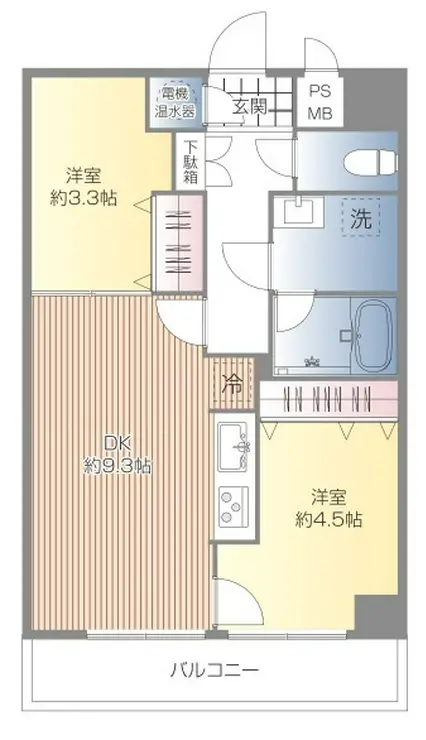 マンションくめがわ 6階階 間取り