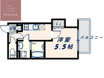 クレアール八戸ノ里(1K/1階)の間取り写真