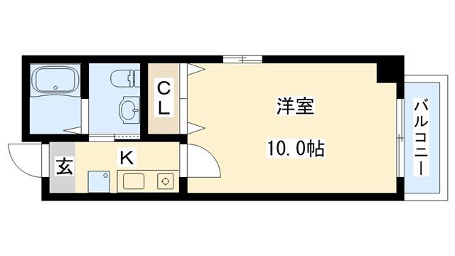 ピアメゾン(1K/3階)の間取り写真