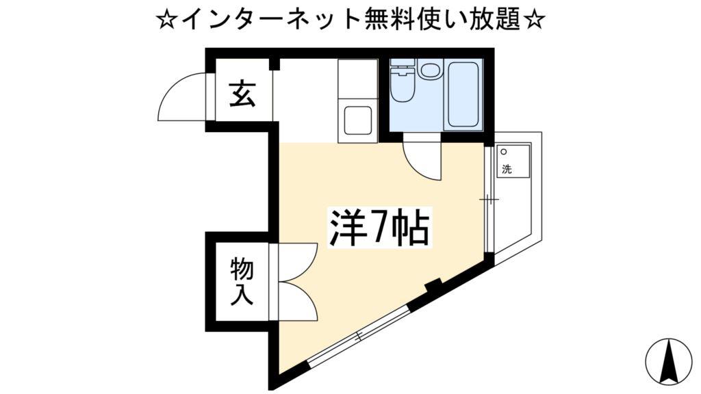 ハイツいちはら(1K/2階)の間取り写真