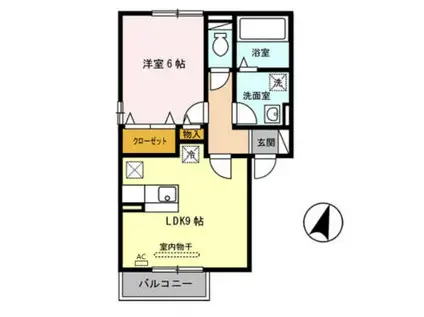 メゾン ストーク(1LDK/2階)の間取り写真