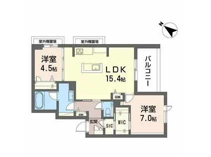 シャーメゾン 新屋敷 PREMIUM(2LDK/2階)の間取り写真