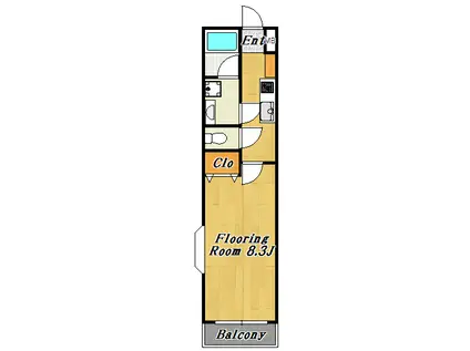 メゾンアンジェリーク(1K/3階)の間取り写真