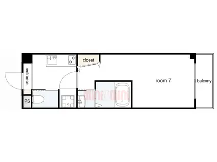 イープレイス武庫之荘(1K/1階)の間取り写真