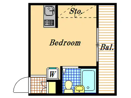 モビーレ浦安(ワンルーム/2階)の間取り写真